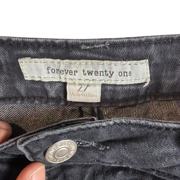 Forever Twenty One Jeans Women's 27 Black Stretch Low-Rise Straight Leg Classic - Picture 8 of 13